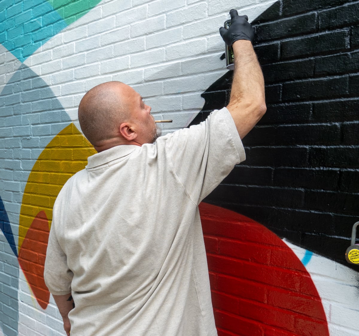 WORK IN PROGRESS STREET ART MURAL BY SOZYONE FOR EL MALO SOLO URBAN ART SHOW NEW YORK CLLCTV.NYC GALLERY