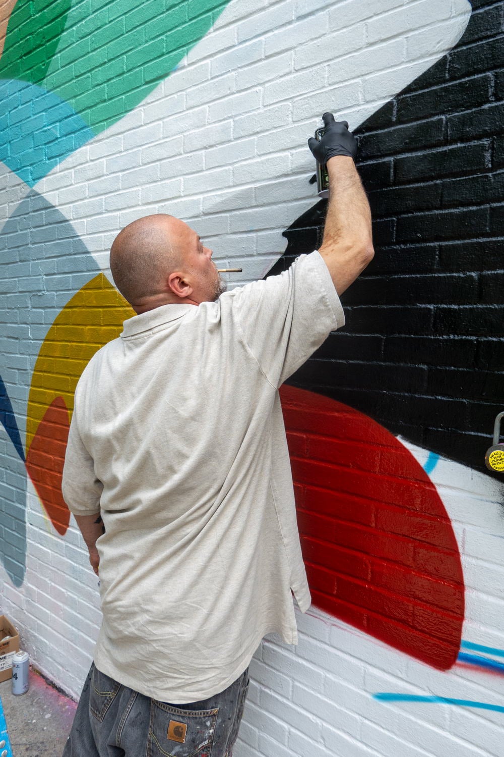 WORK IN PROGRESS STREET ART MURAL BY SOZYONE FOR EL MALO SOLO URBAN ART SHOW NEW YORK CLLCTV.NYC GALLERY