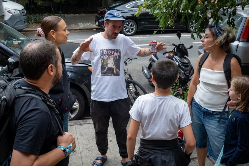 URBAN ART SHOW HALOS BY STREET ARTIST PSOMAN OPENING NIGHT NEW YORK CLLCTV.NYC GALLERY