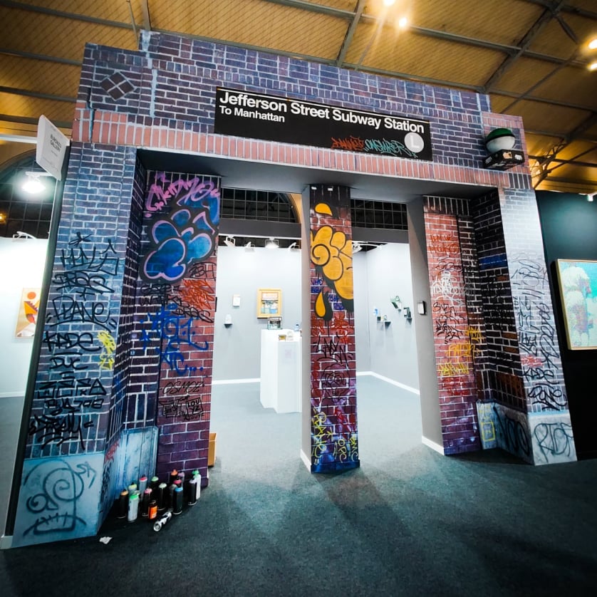 URBAN ART FAIR 2025 DANNY CORTES SOLO SHOW PARIS BOOTH DESIGN