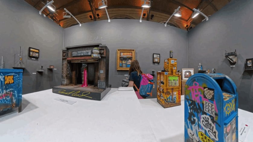 URBAN ART FAIR 2025 DANNY CORTES SOLO SHOW PARIS BOOTH SETUP