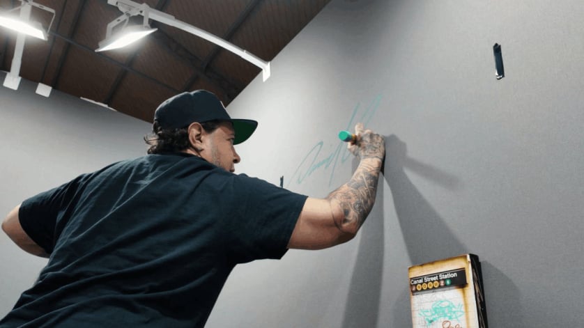 URBAN ART FAIR 2025 DANNY CORTES SOLO SHOW PARIS BOOTH SETUP